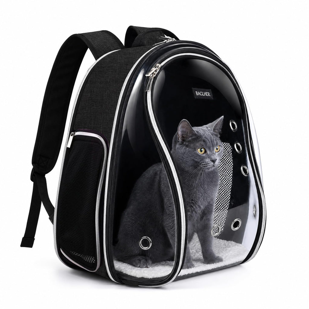 Cat Carrier Backpack Bubble 18 Lbs Black H26864