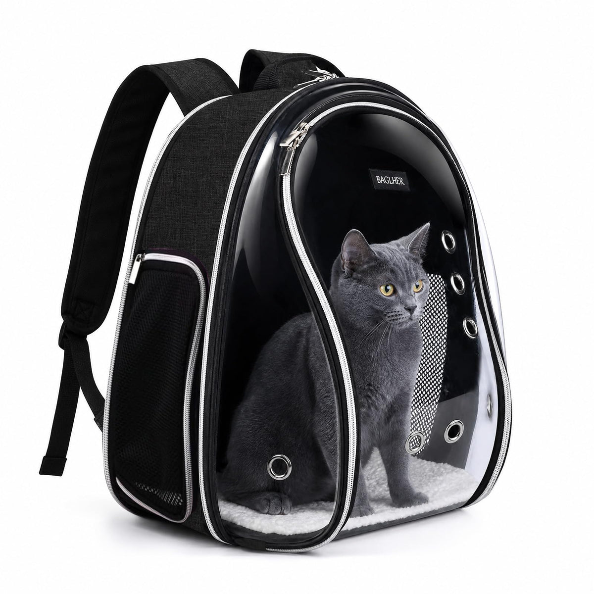 Cat Carrier Backpack Bubble 18 Lbs Black H26864