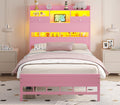 Twin Bed Frame with Storage Headboard E6991