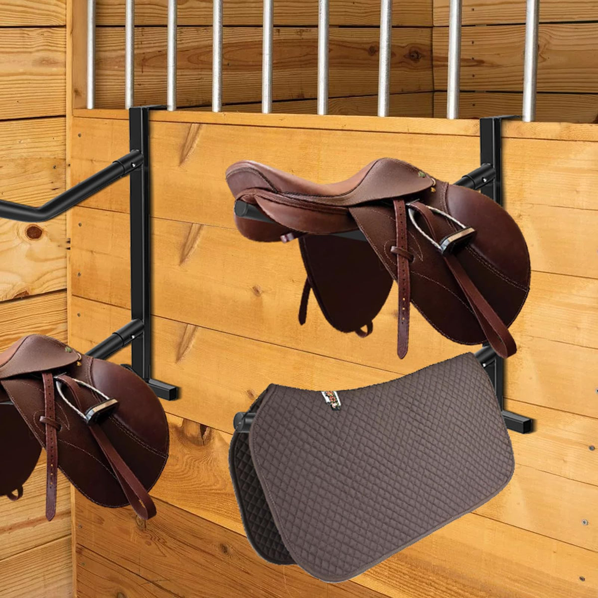 2 Pack Heavy Duty Portable Saddle Rack H426789