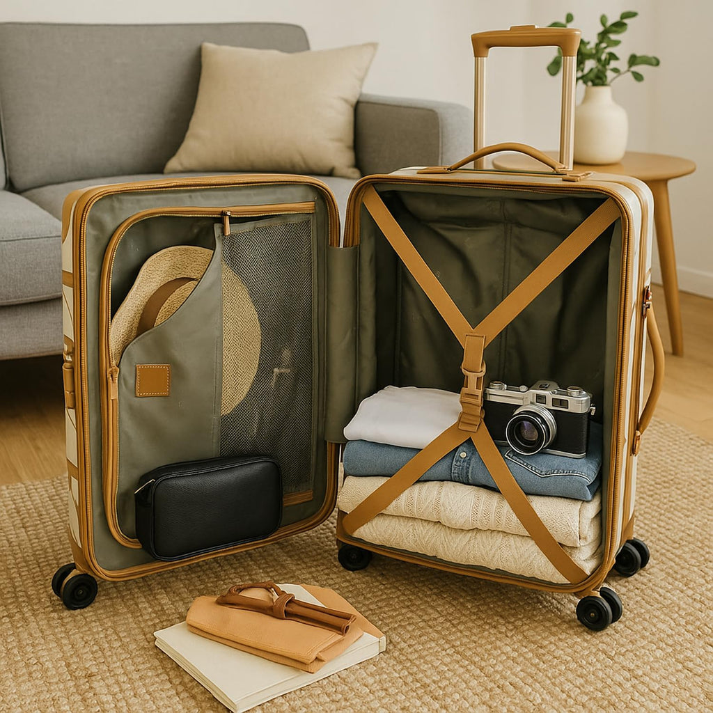 Vintage 20-Inch Hardside Carry-On Spinner Luggage J159