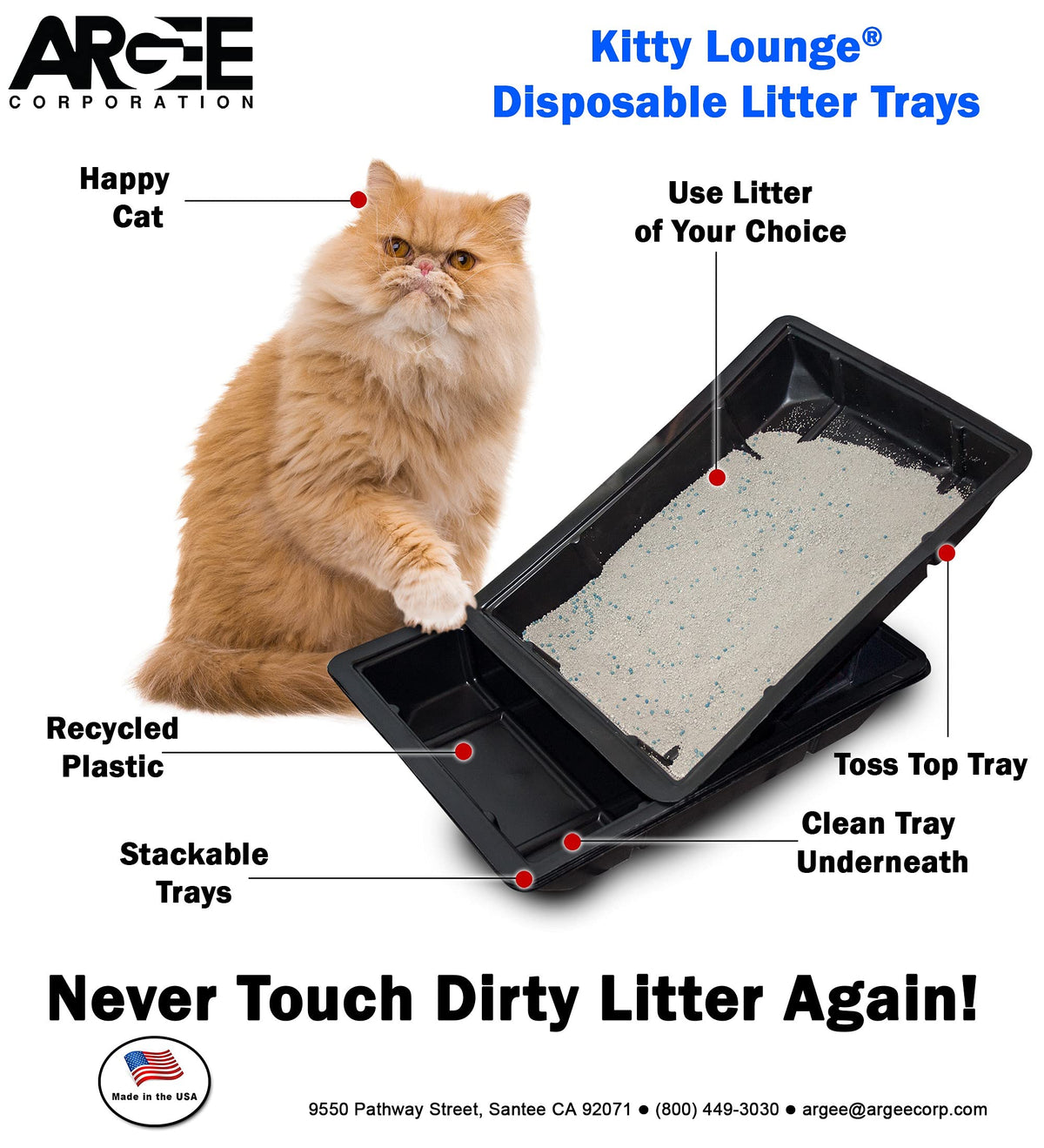 Black Disposable Litter Tray 50-Pack K982