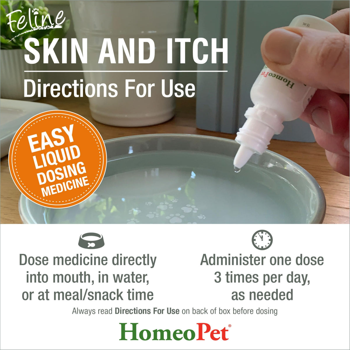 Feline Skin and Itch Supplement 15 Milliliters Y793