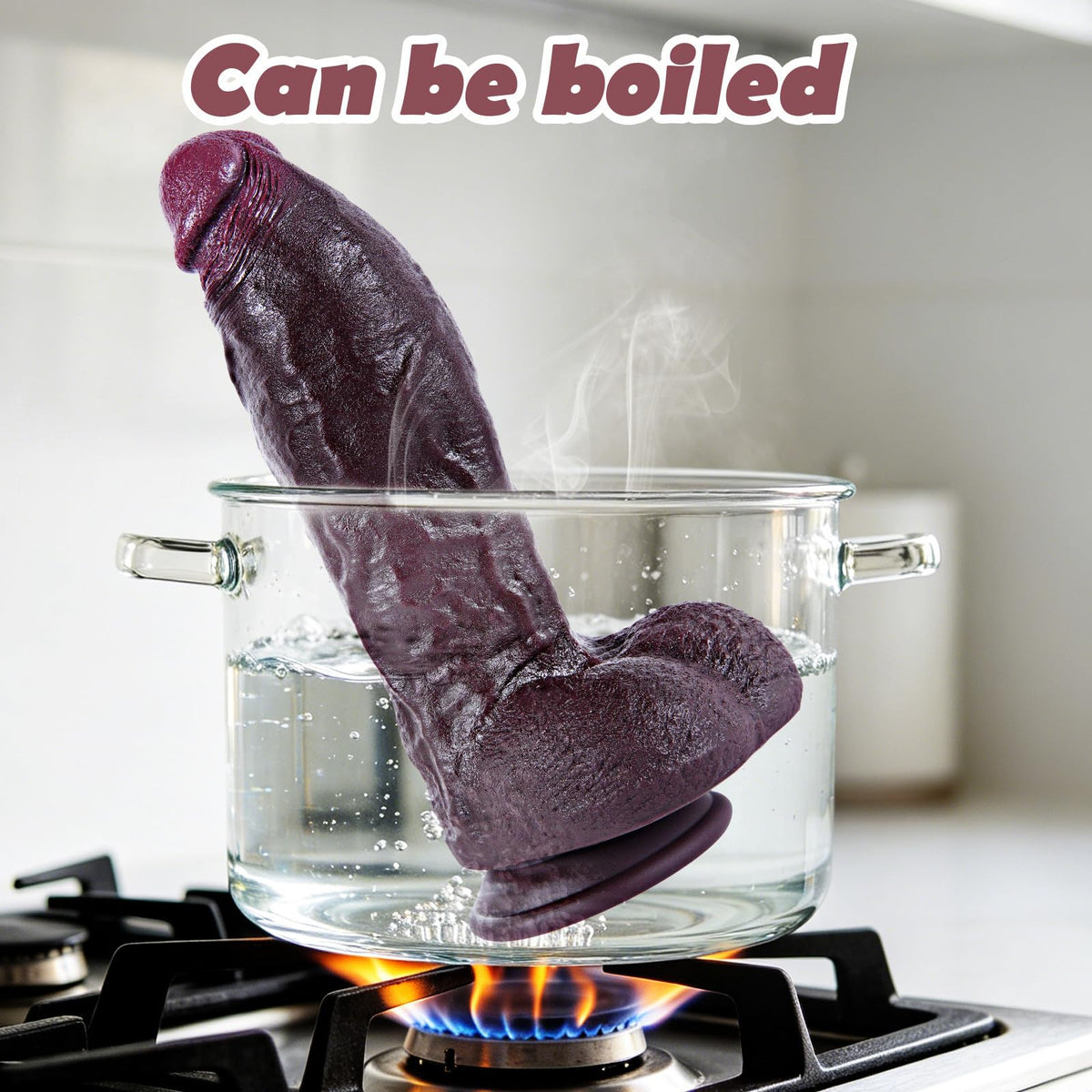 9.7" Dual Density Black Dildo with Suction Cup I595983