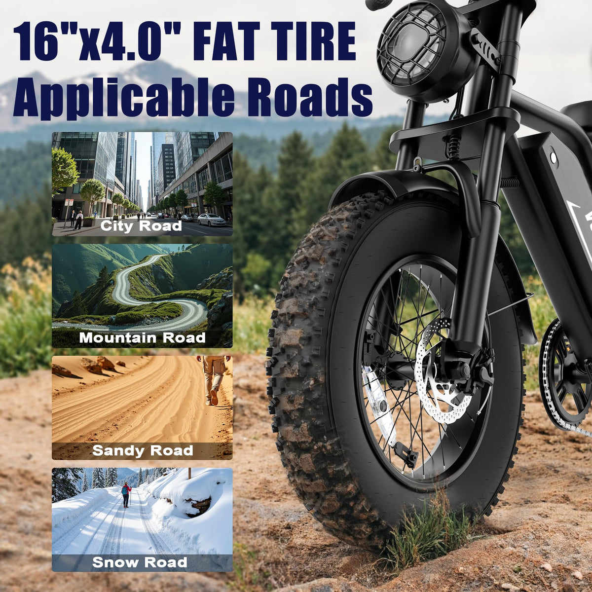 1500W Peak Motor Full Suspension Electric eBike H493