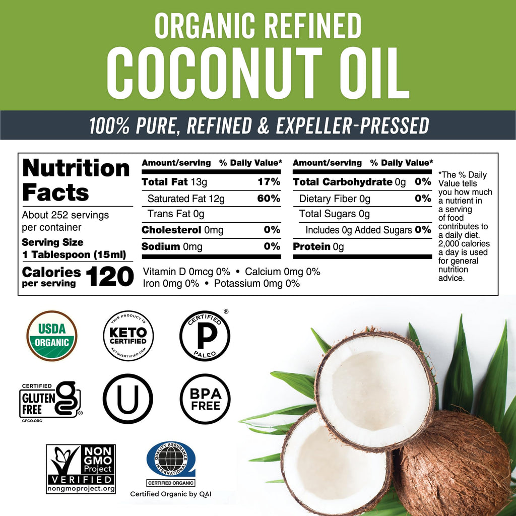 Organic Refined Coconut Oil 128 fl oz E88869