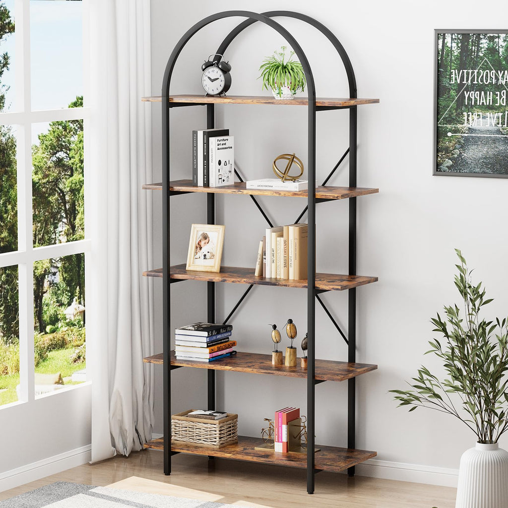 5 Tier Arched Bookshelf U811