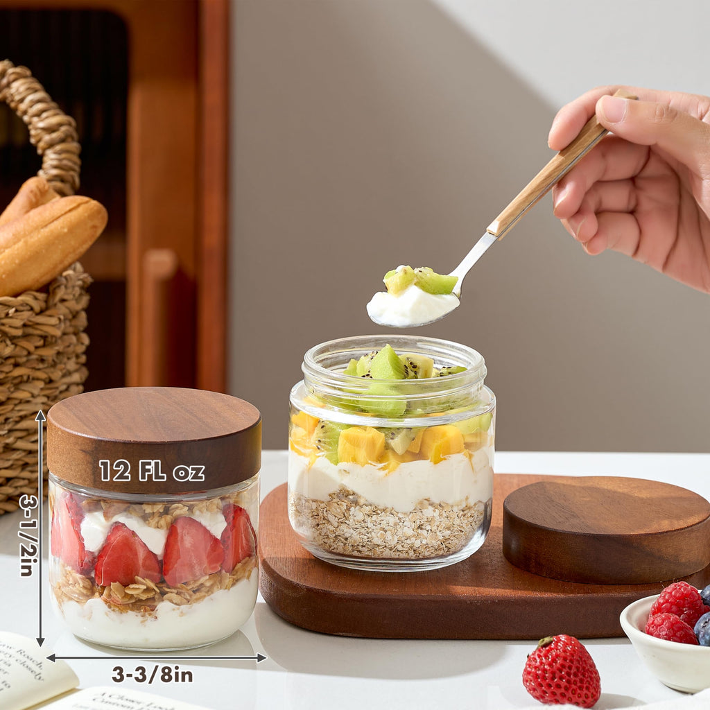 12 oz Glass Jars with Lids 6 Pack O494884