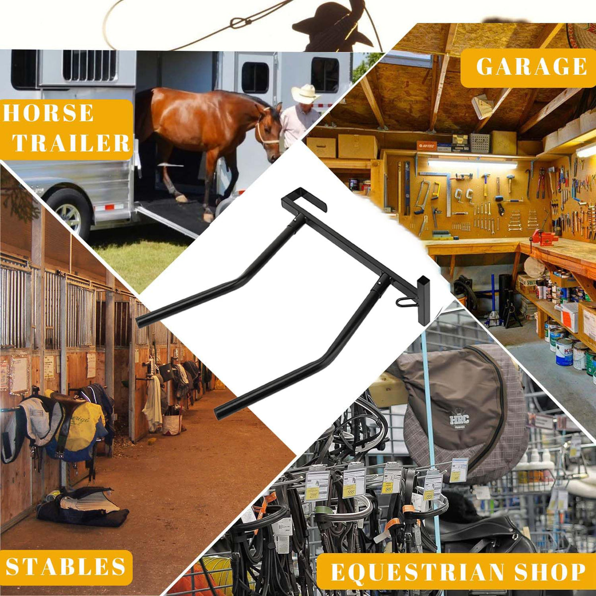 2 Pack Heavy Duty Portable Saddle Rack H426789