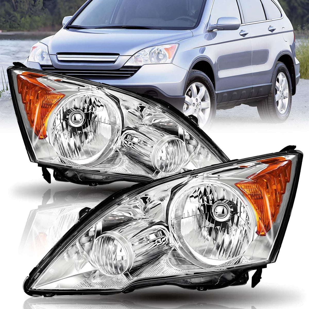 Headlights for 2007-2011 Honda CR-V L7234