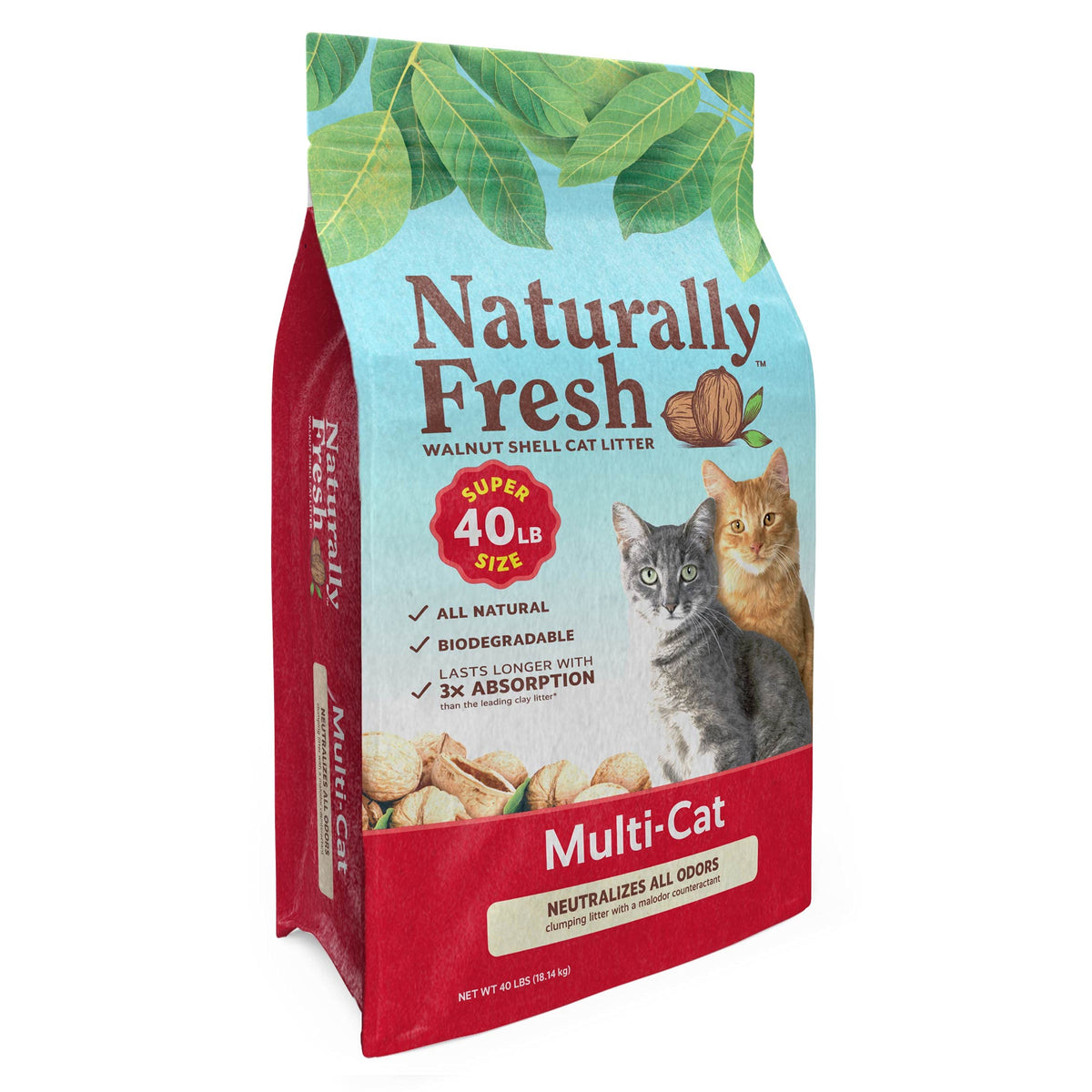 Unscented Walnut Shell Cat Litter 40 Lbs C202561