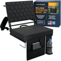 Extra Wide Folding Reclining Stadium Seat with Cup Holder and Storage Pockets P454