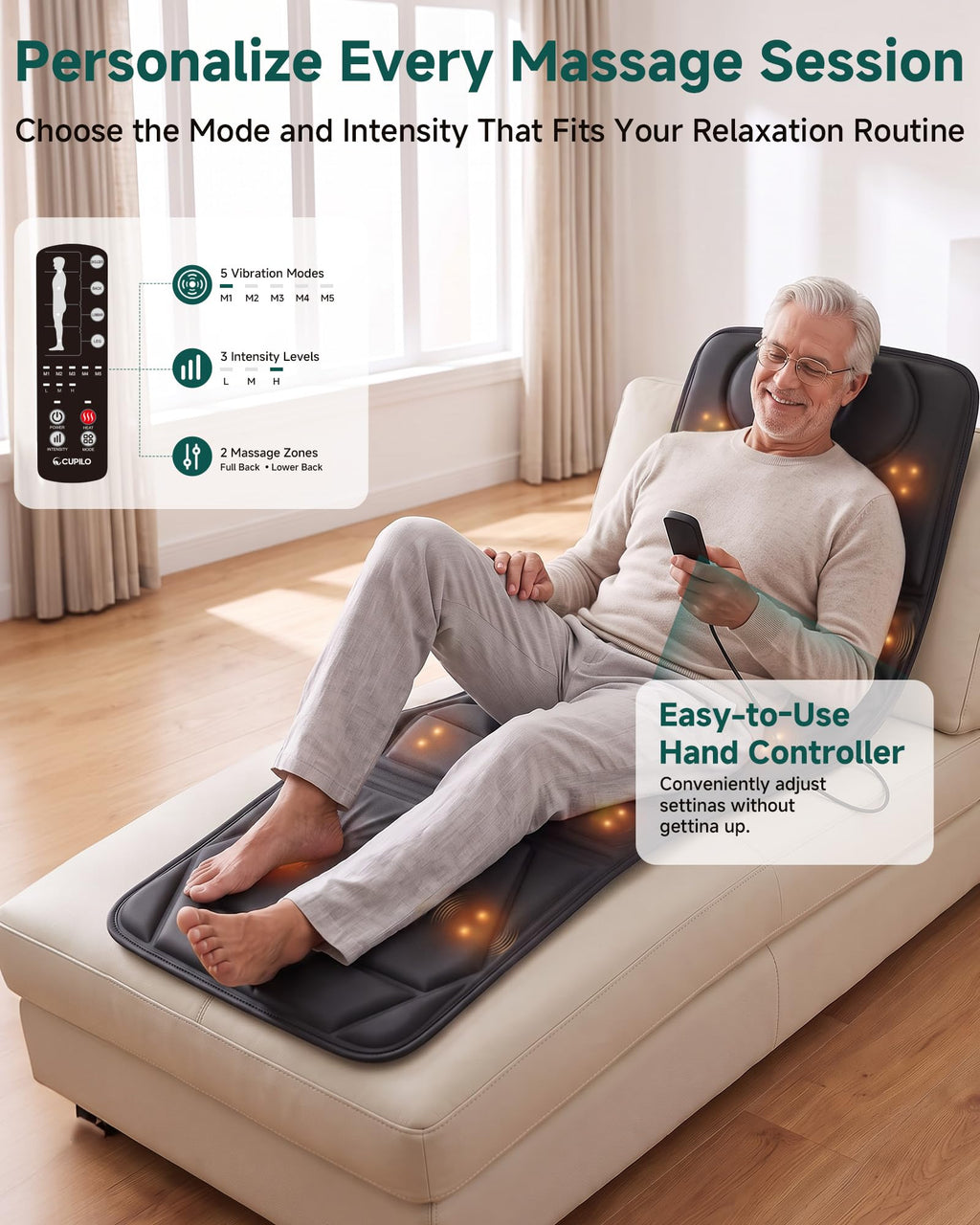Full Body Massage Mat with Heat H9766