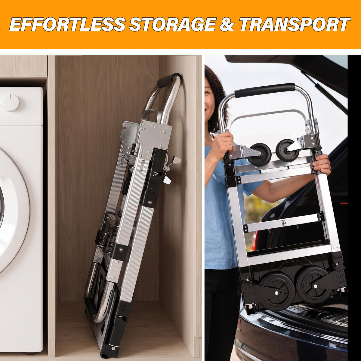3 in 1 Convertible Folding Hand Truck with 2 Straps O286