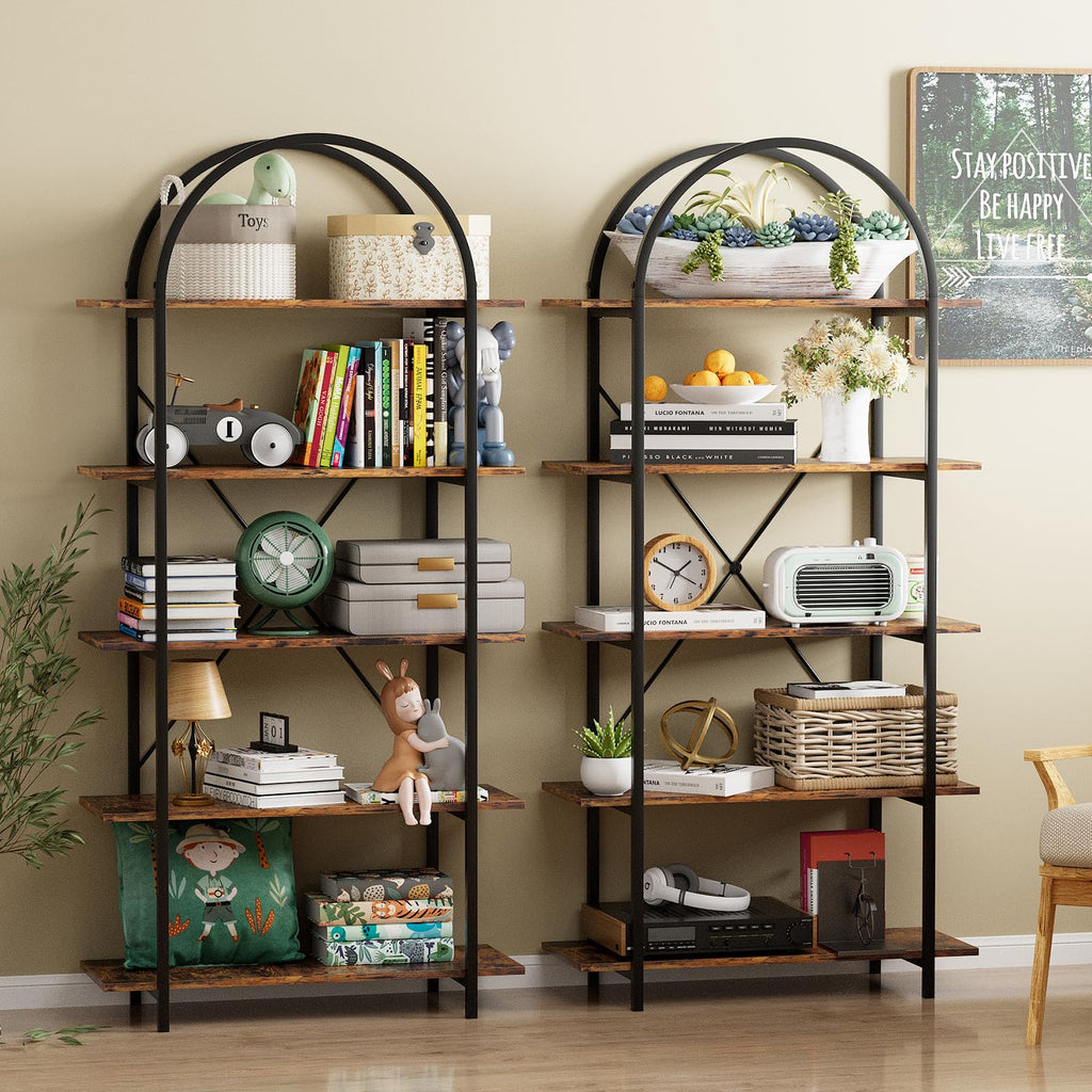 5 Tier Arched Bookshelf U811
