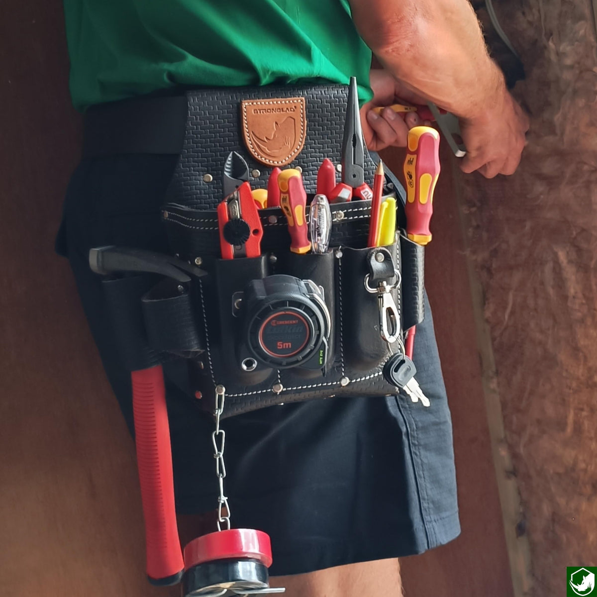 Heavy Duty 13-Pocket Top Grain Leather Tool Belt O2952
