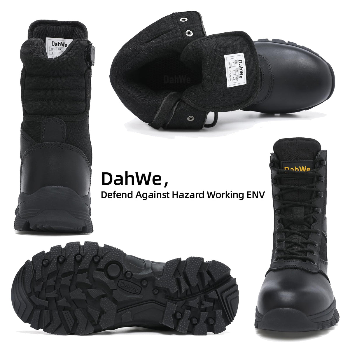 Tactical Boots Steel Toe Side Zipper 8 inches I196949