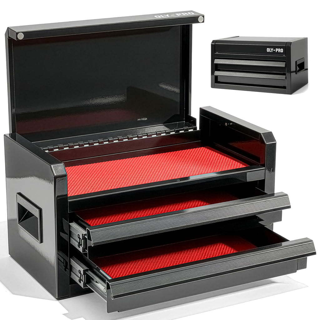 Black 2 Drawer Steel Tool Box Q864371