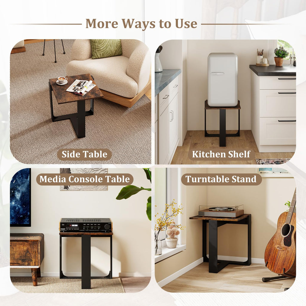 Set of 2 Square Wood Side Tables Y678503