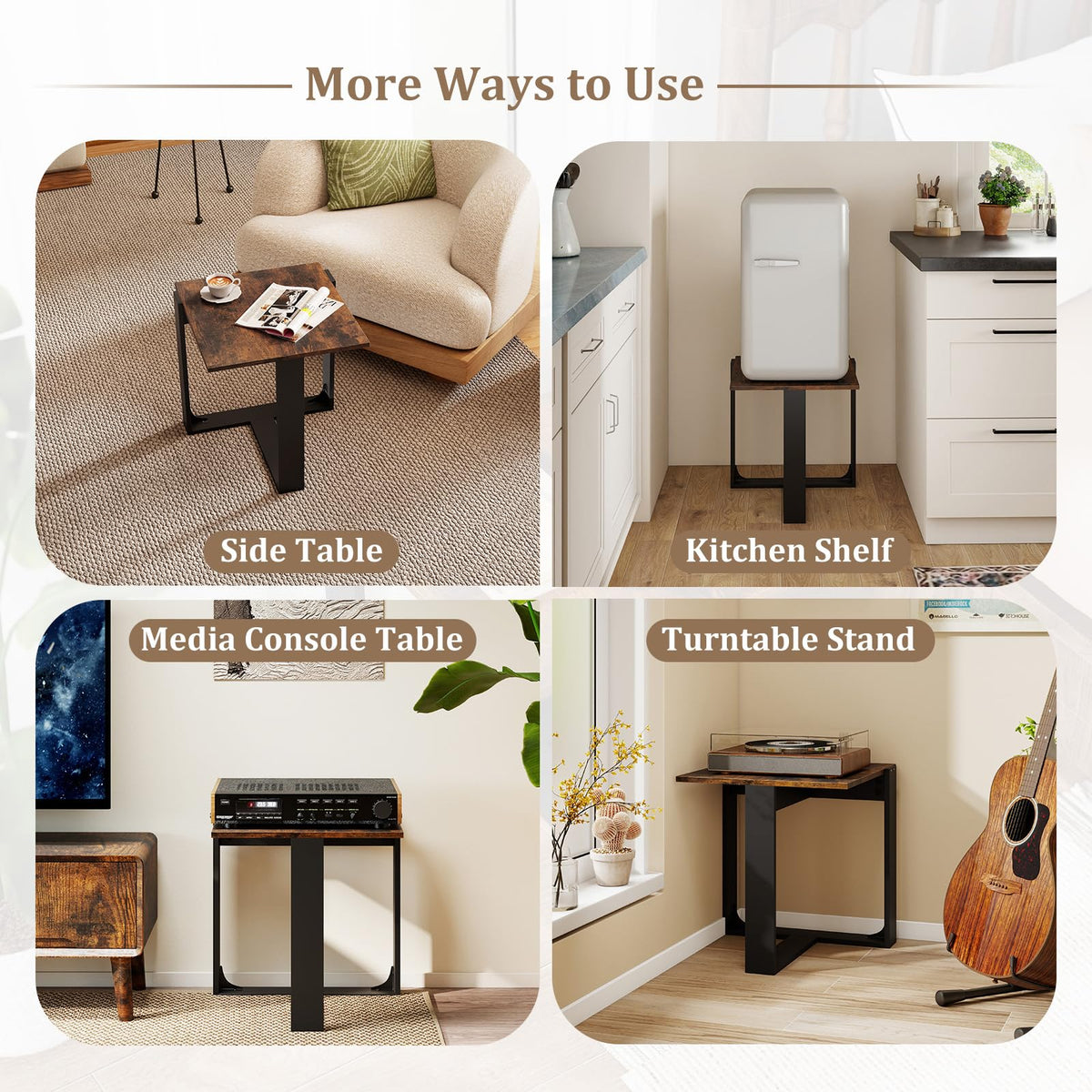 Set of 2 Square Wood Side Tables Y678503