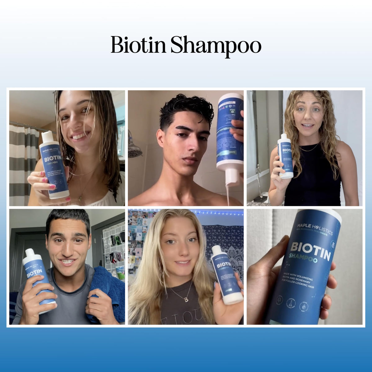 Sulfate Free Biotin Rosemary Peppermint Shampoo and Conditioner Set L22210