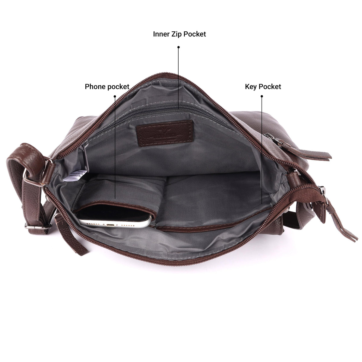 Large Soft Real Leather Womens Crossbody Handbags and Purses J527