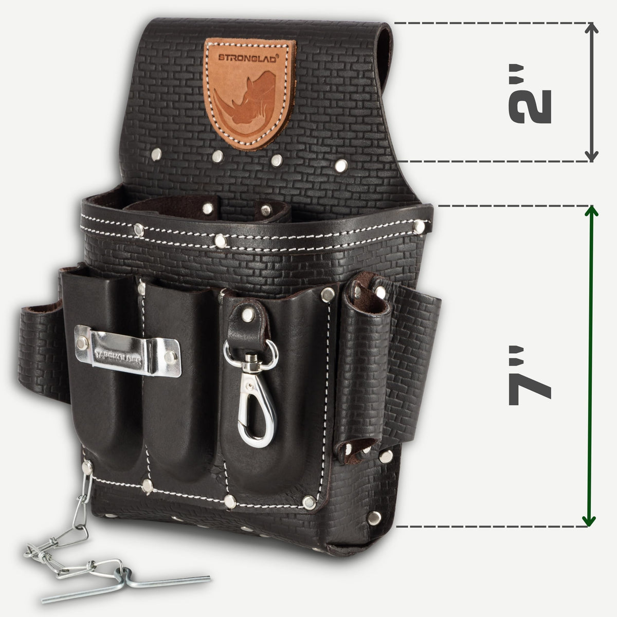 Heavy Duty 13-Pocket Top Grain Leather Tool Belt O2952