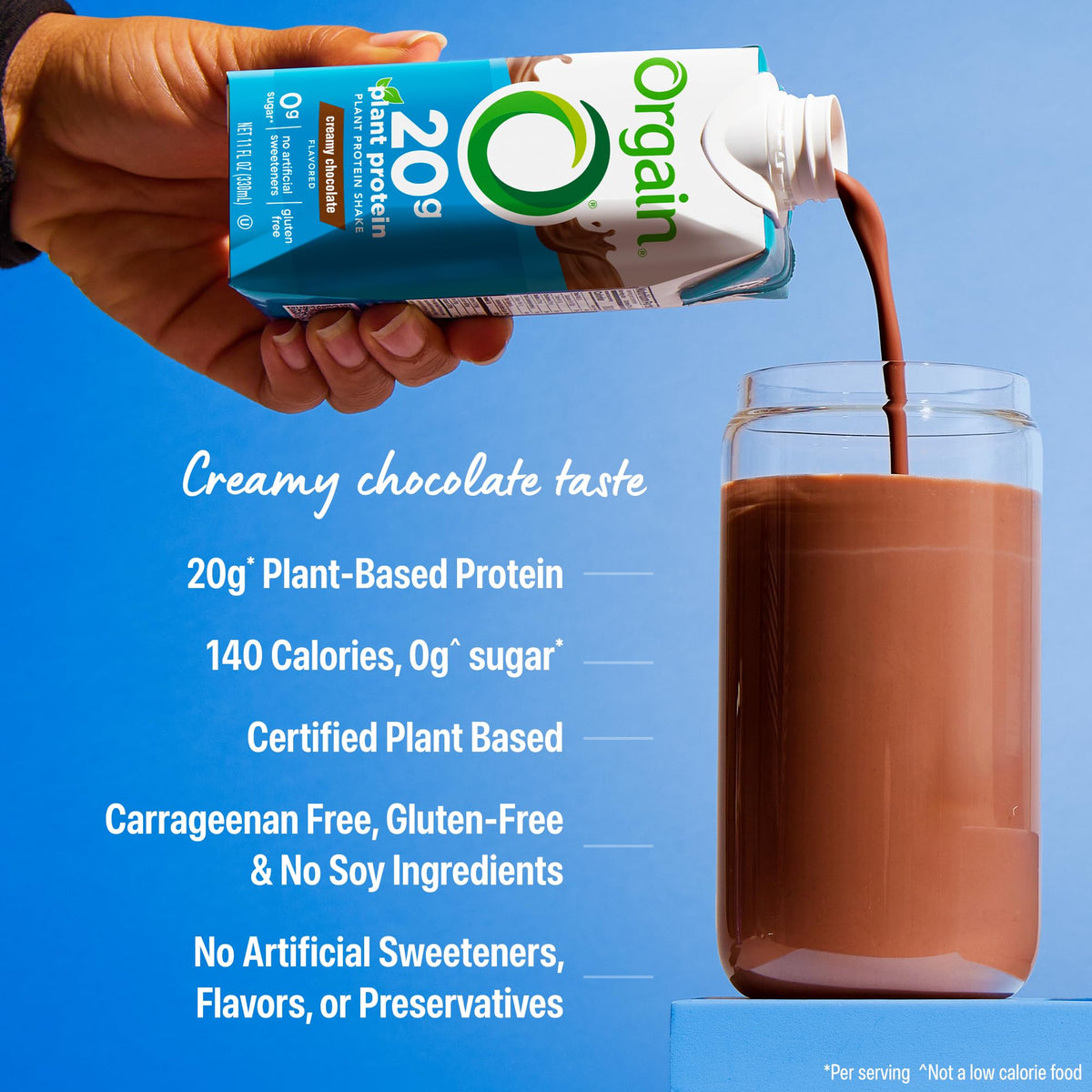 Chocolate 20g Vegan Protein Shake 11 oz 12pk D91093