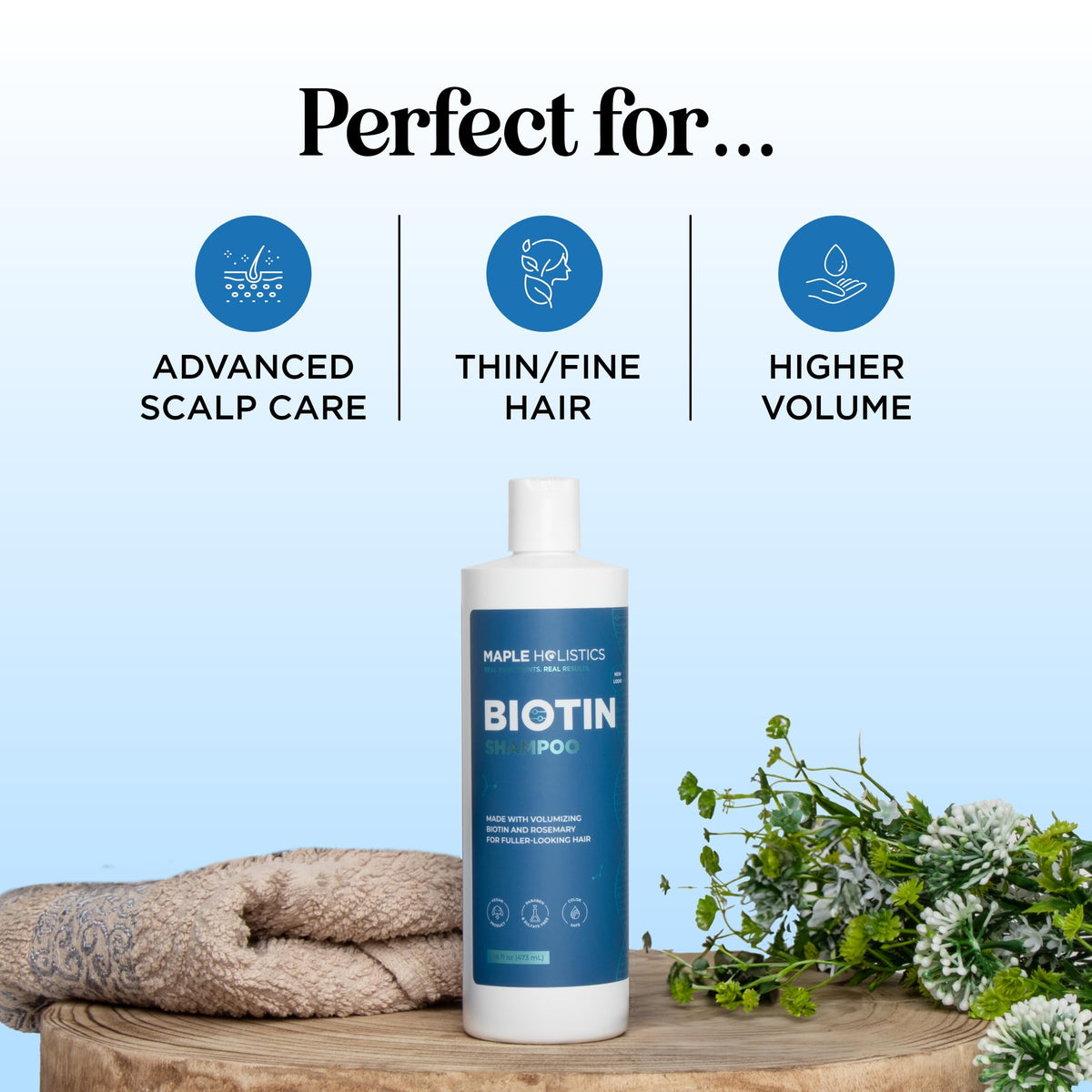 Sulfate Free Biotin Rosemary Peppermint Shampoo and Conditioner Set L22210