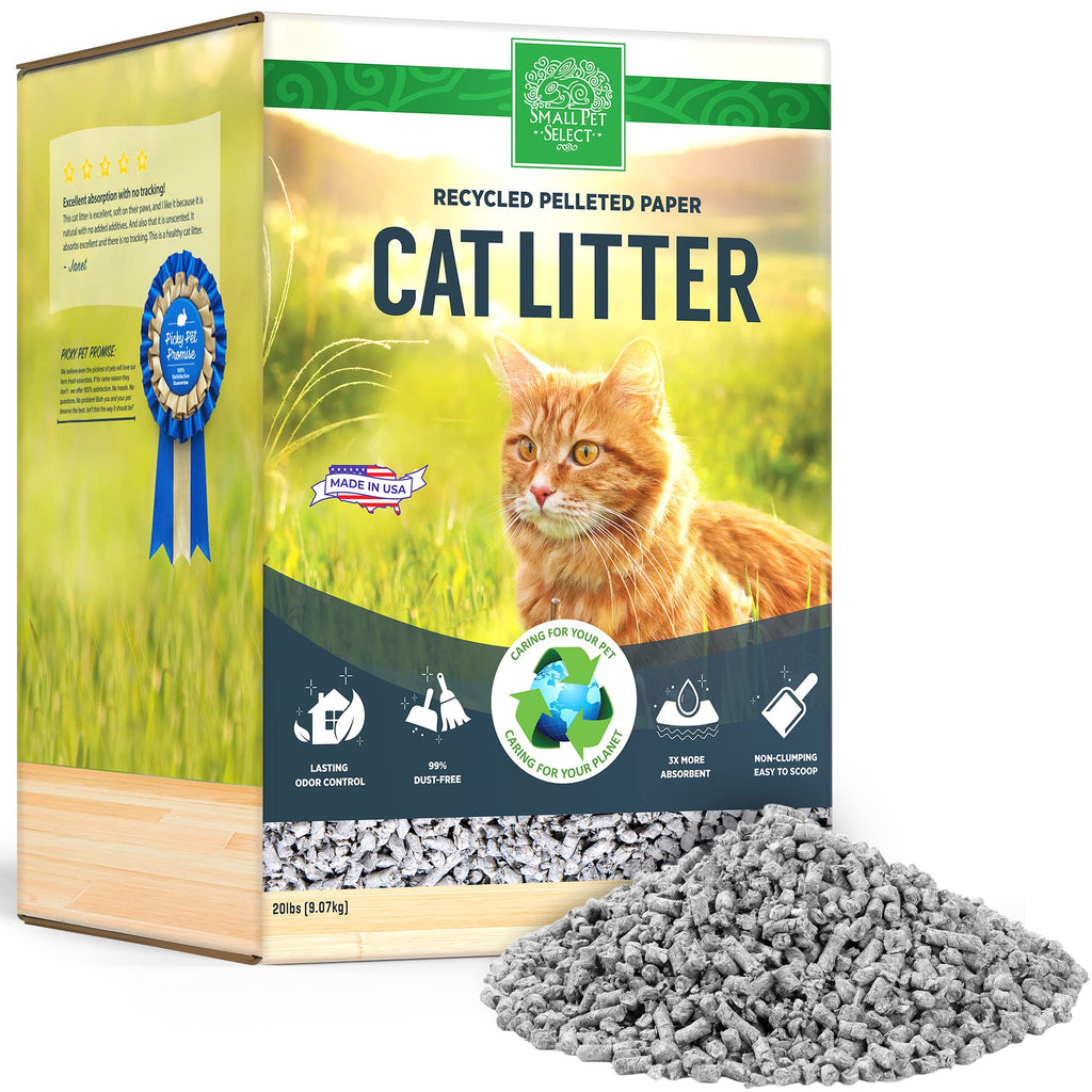 Recycled Paper Cat Litter, Non-Clumping, 20 lb L361