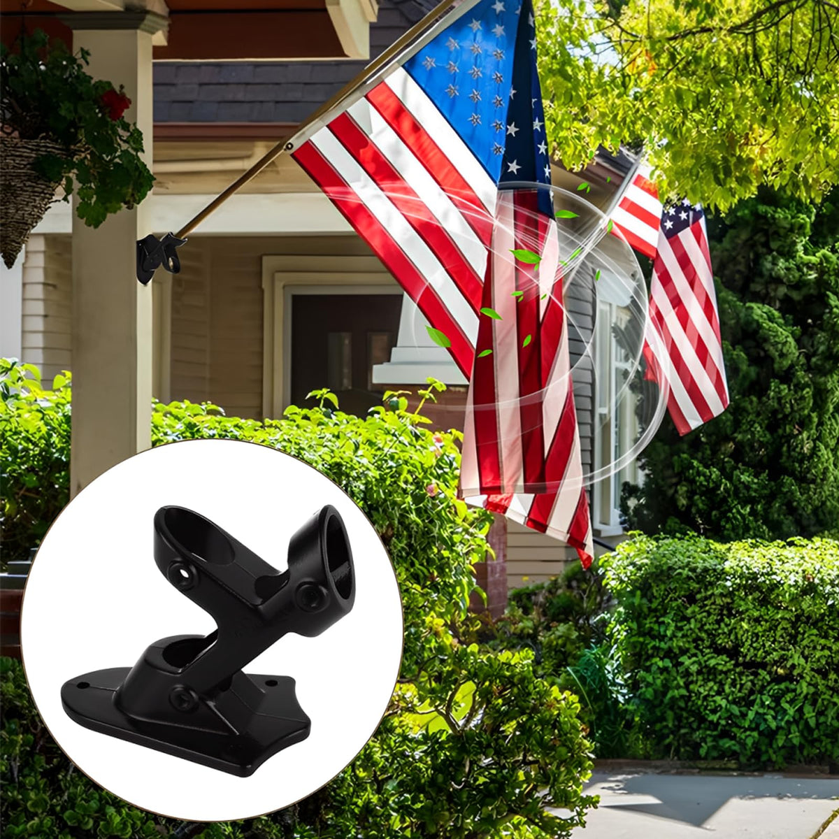 4 Pack Aluminum Flag Pole Holder Brackets 1 inch C579942
