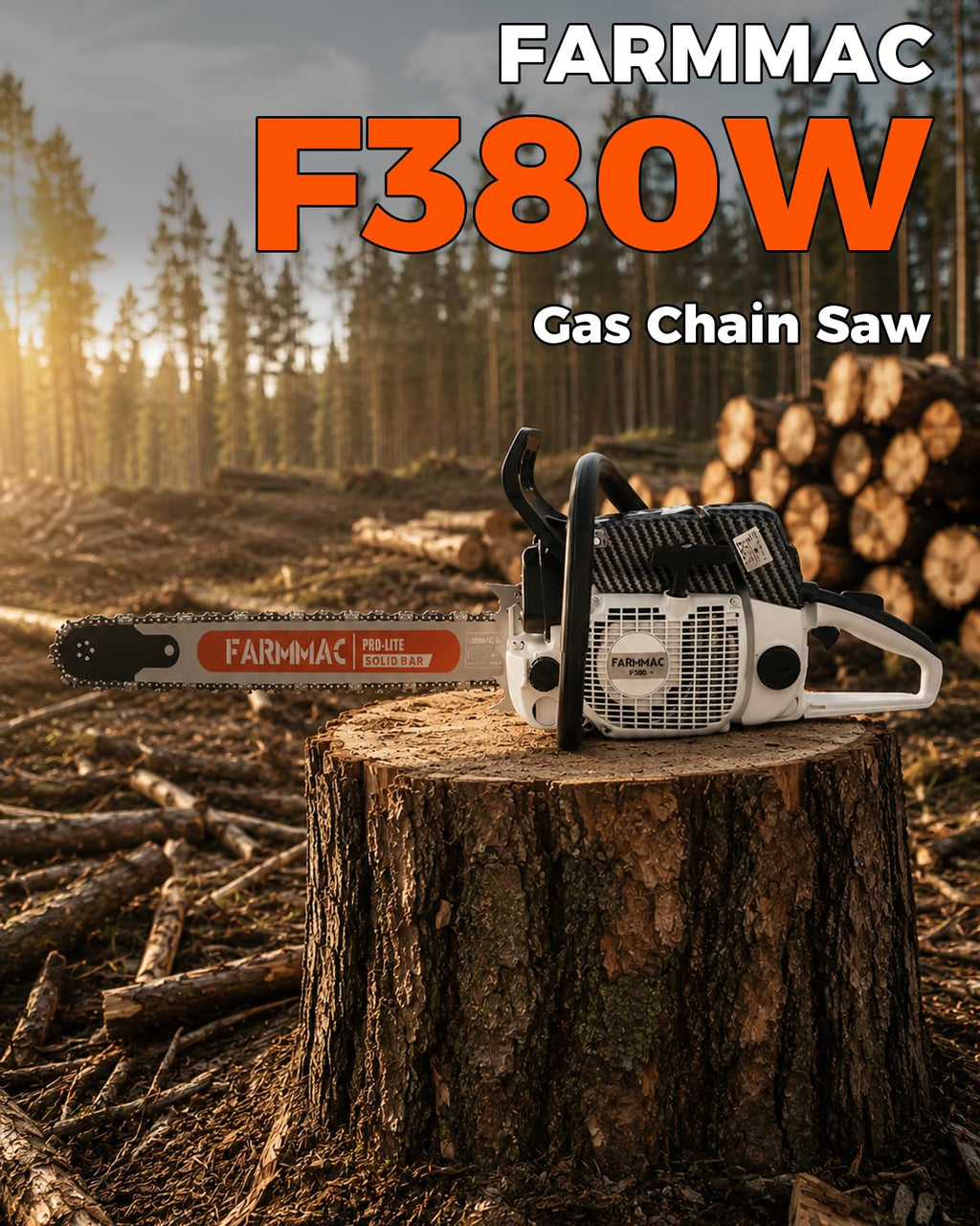 72cc 2-Cycle Gas Chainsaw with 24 Inch Bar X92667