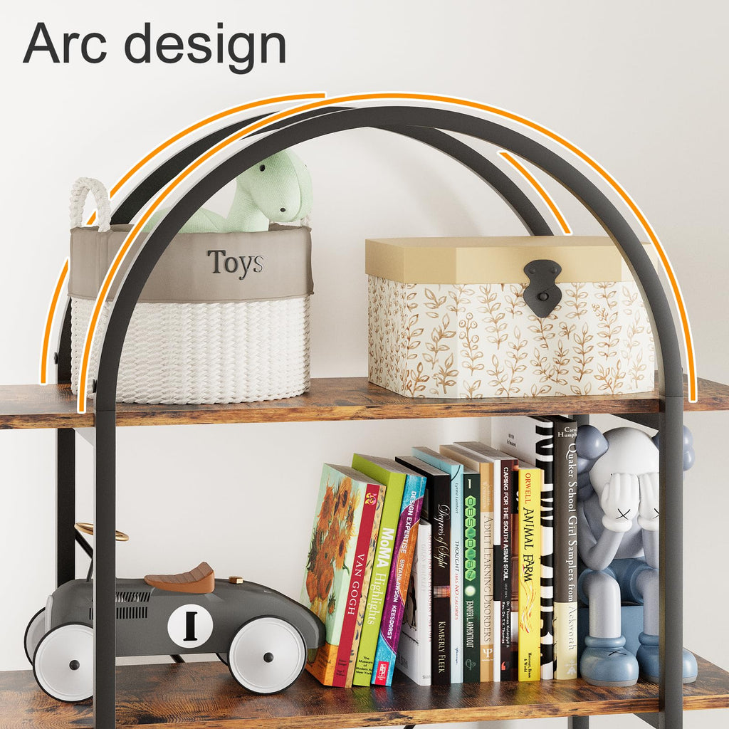 5 Tier Arched Bookshelf U811