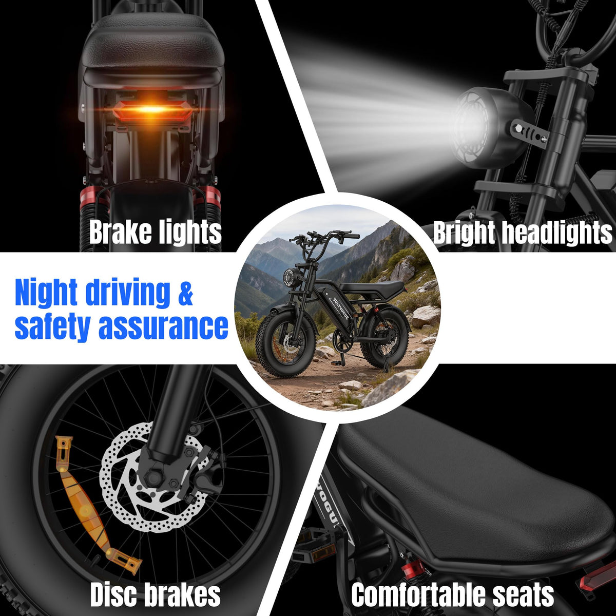 1500W Peak Motor Full Suspension Electric eBike H493