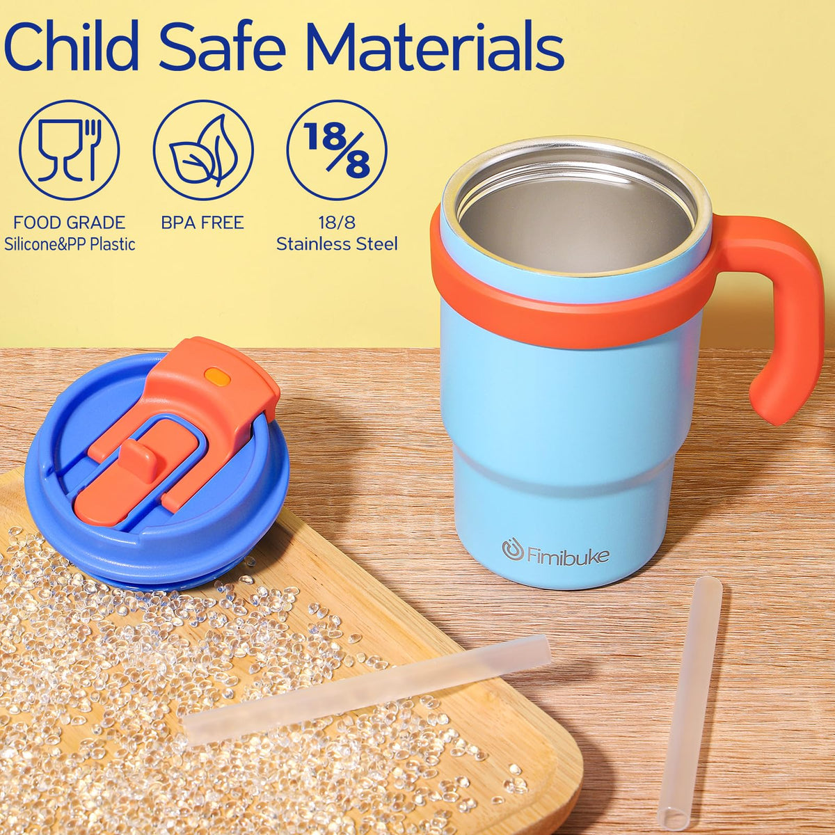 16oz Kids Insulated Tumbler with Handle, 2 Pack W532