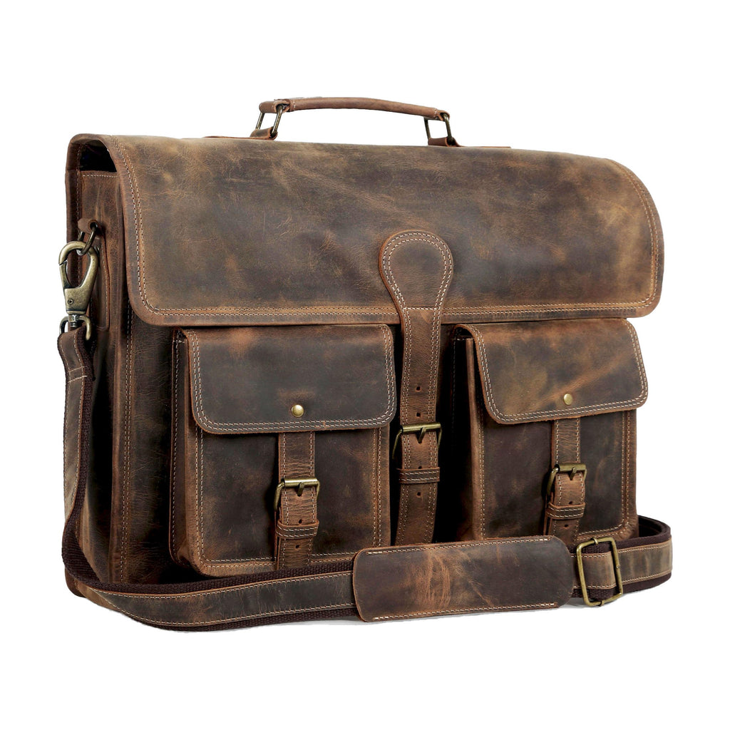 18 Inch Leather Laptop Messenger Bag U963