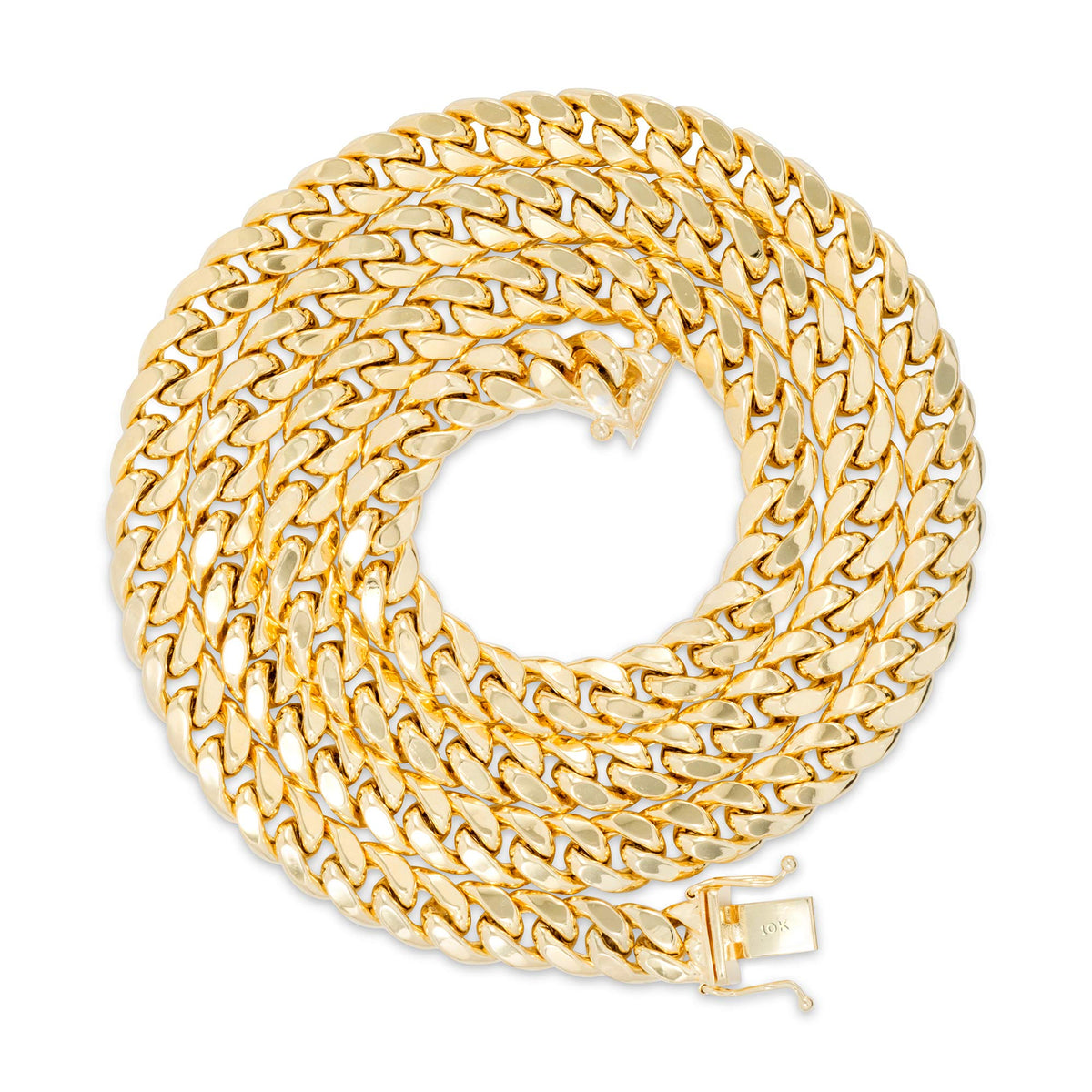 10k Yellow Gold Cuban Link Chain Necklace H990