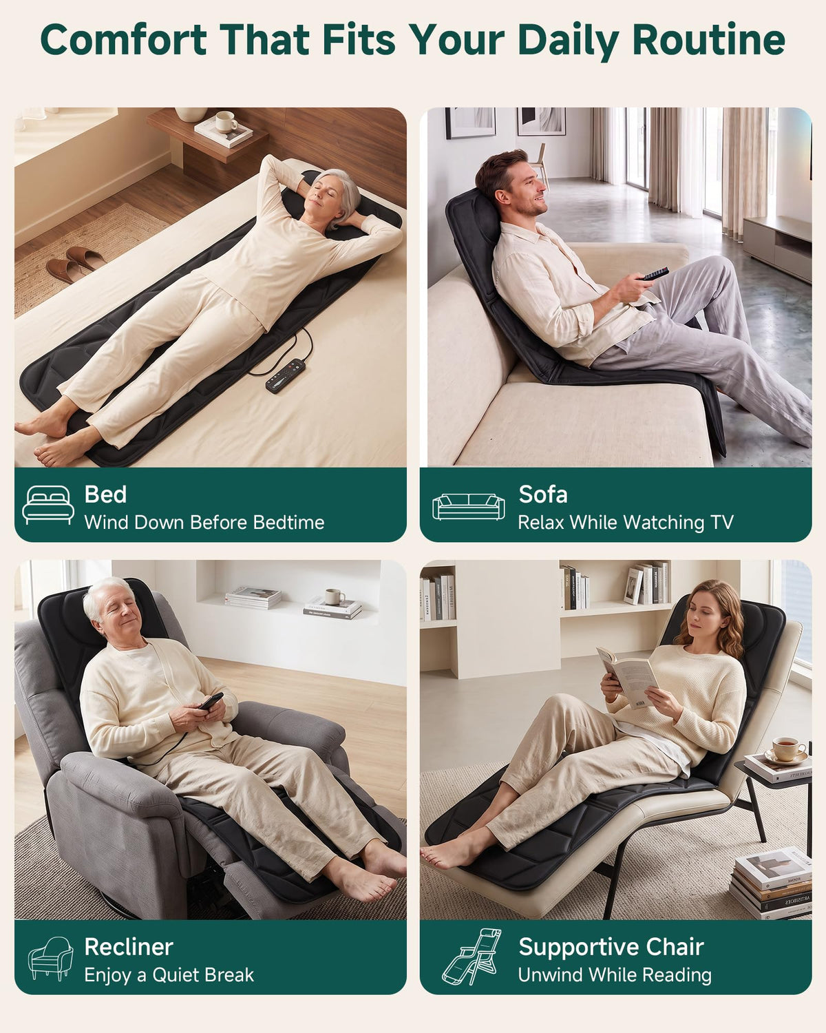 Full Body Massage Mat with Heat H9766