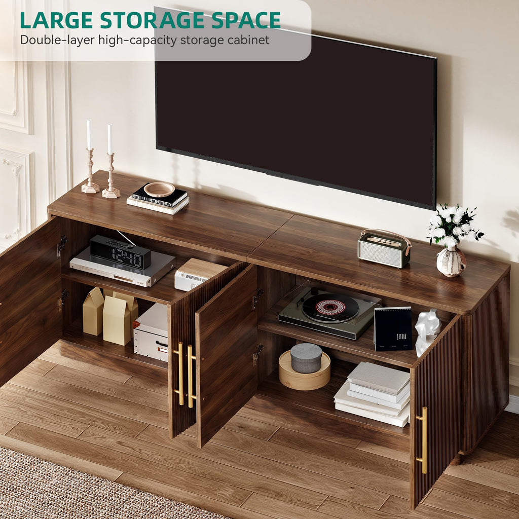 70" TV Stand with 4 Fluted Doors H573522