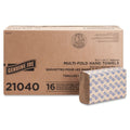 Multifold Paper Hand Towels 1-Ply Kraft 100% Recycled 250 Count 16 Pack L63120