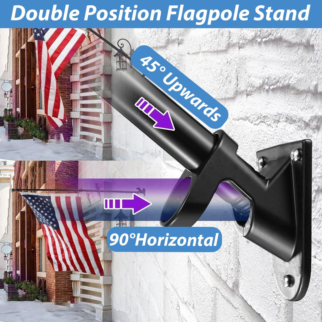 4 Pack Aluminum Flag Pole Holder Brackets 1 inch C579942