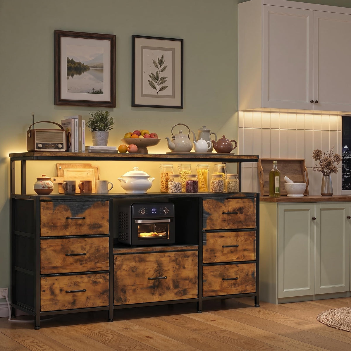Dresser TV Stand with 7 Drawers A88779