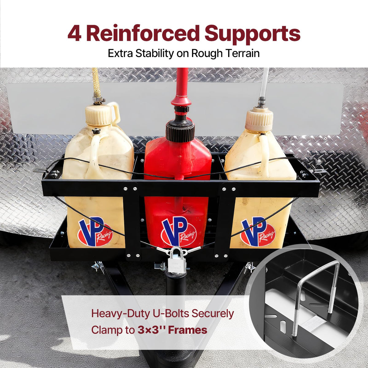 Heavy-Duty Fuel Jug Holder for 5 Gallon Gas Cans I96302