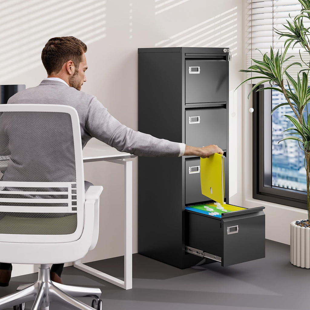 4 Drawer Lock Metal Vertical File Cabinet D7892