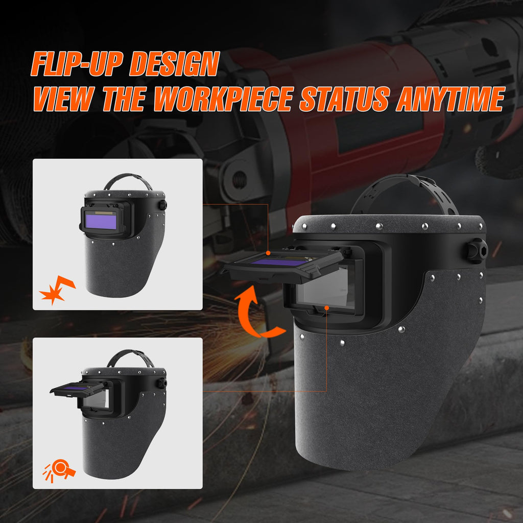 Leather Auto Darkening Welding Helmet U95096