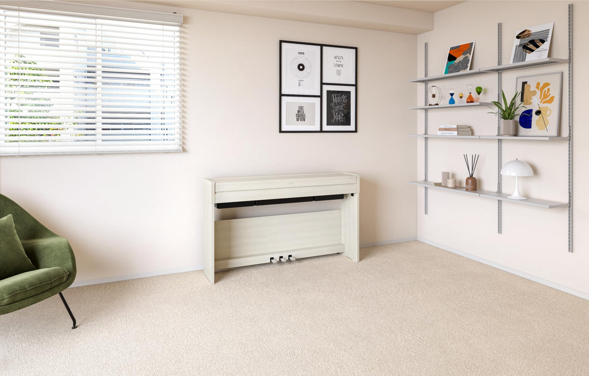 88-Key Weighted Digital Piano with 3-Pedal Unit in White Birch P35518