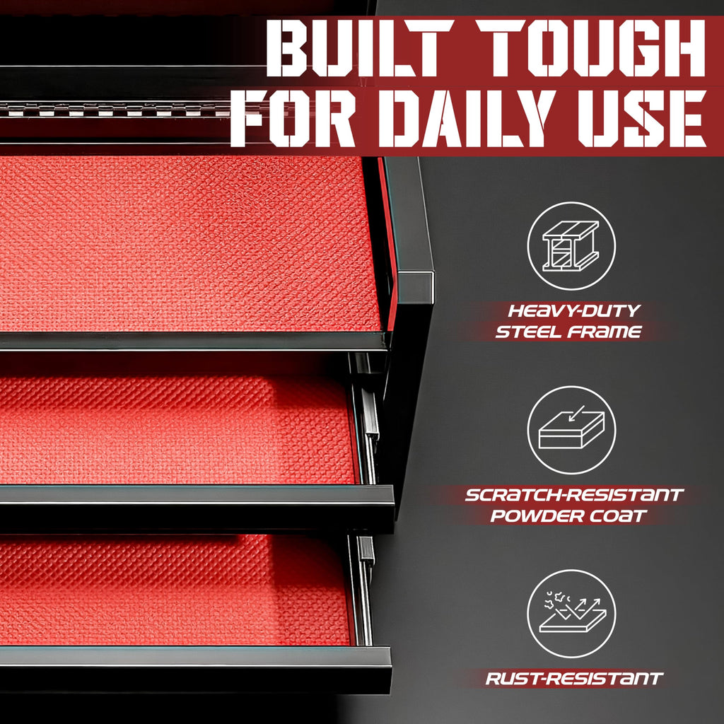 Black 2 Drawer Steel Tool Box Q864371