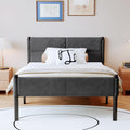 14 Inch Twin Size Grey Metal Bed Frame W792
