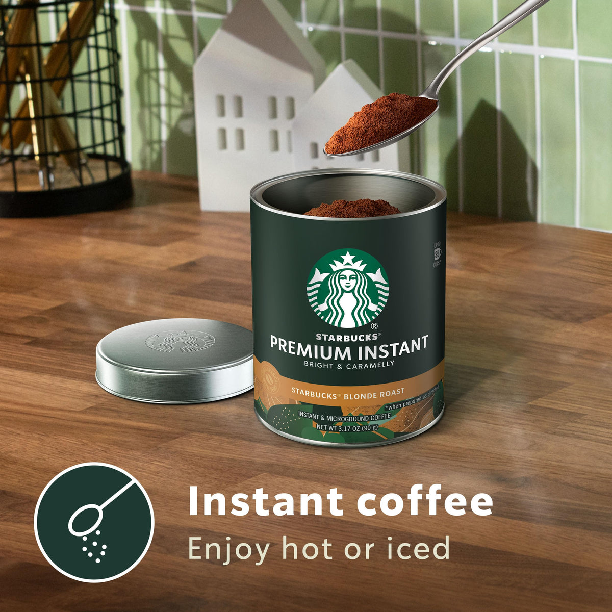 Instant Coffee Blonde Roast 3 Tins 3.17 oz I555335