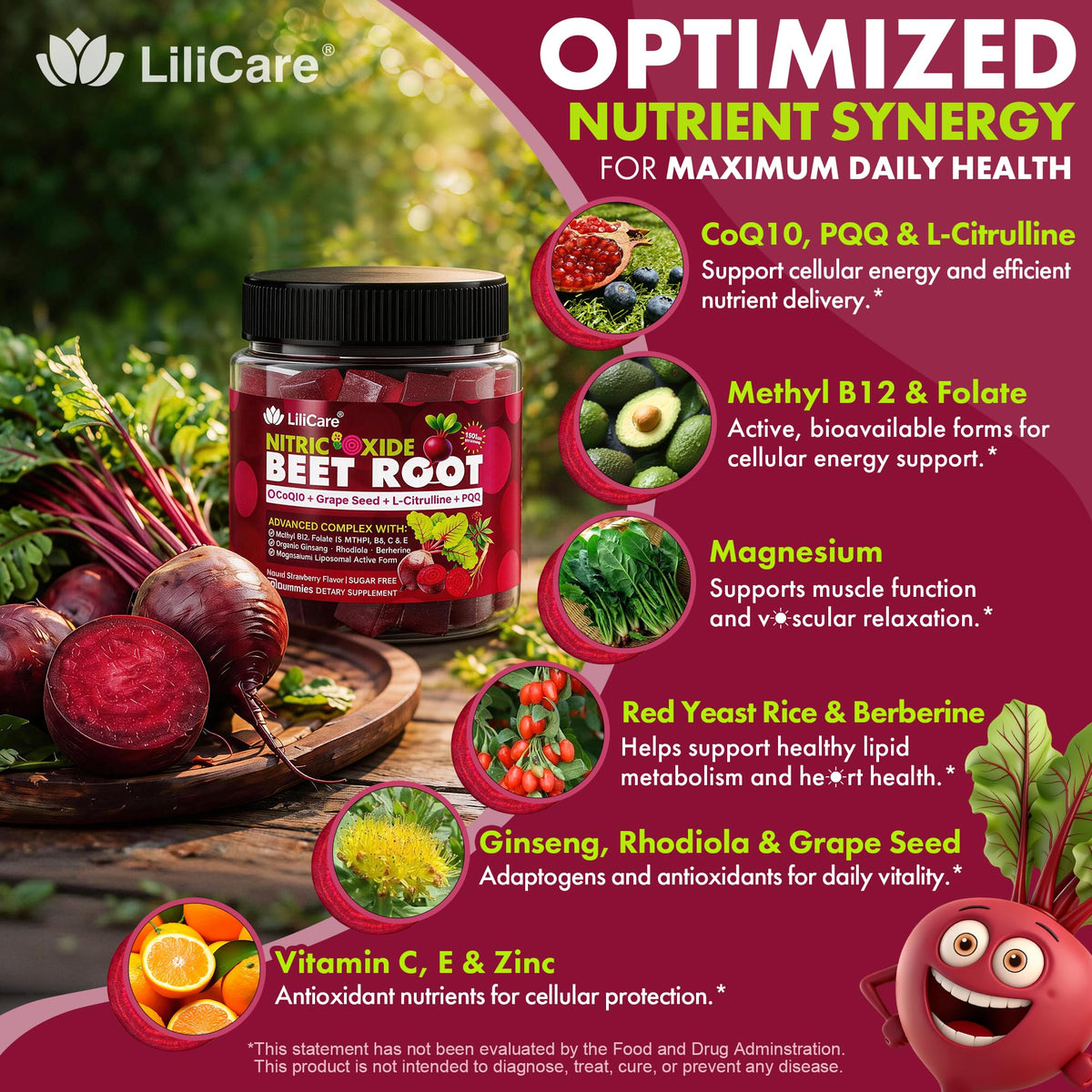 Beet Root Gummies 1500mg Pack of 2 M535